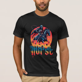 Camiseta Noche de Halloween cráneo de caballo negro