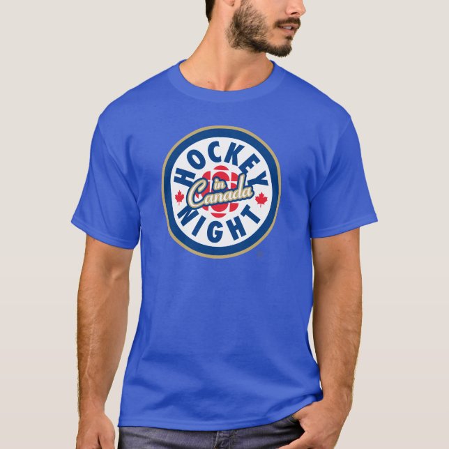Camiseta Noche de hockey en Canadá masculino (Anverso)