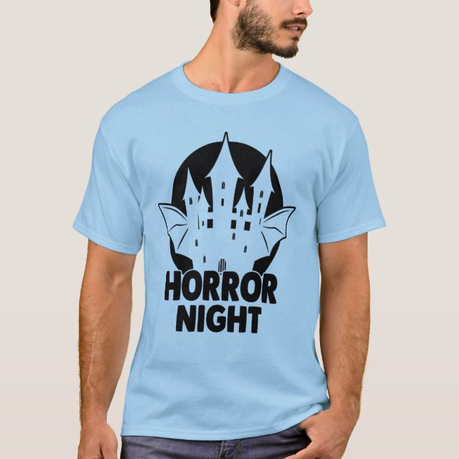 Camiseta Noche de horror casa de miedo Halloween (Anverso)