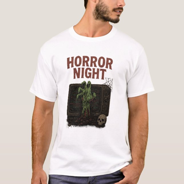 Camiseta Noche de horror Ropa de Halloween Ropa unisex hemb (Anverso)