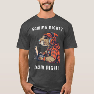 Camiseta Noche de Juegos Castor de Juegos Amante de los Vid