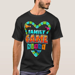 Camiseta Noche de Juegos Familiares Juego de Parejas