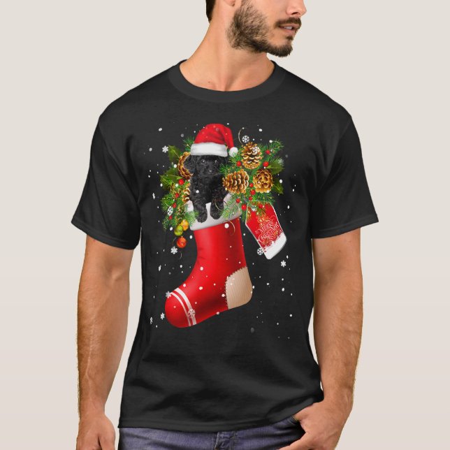 Camiseta Noche de Juguete Negro Santa En Navidades Sock Paj (Anverso)