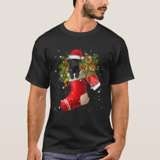 Camiseta Noche de Juguete Negro Santa En Navidades Sock Paj