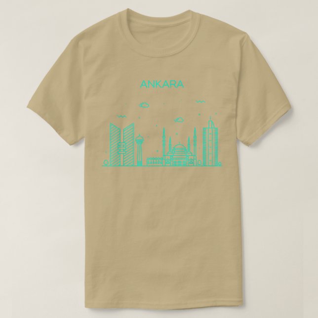 Camiseta Noche de la ciudad de Ankara (Diseño del anverso)