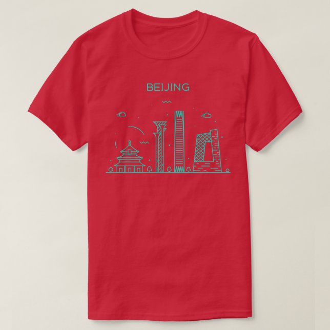 Camiseta Noche de la ciudad de Beijing (Diseño del anverso)