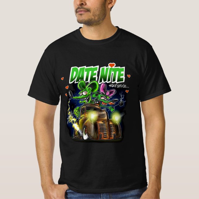 Camiseta Noche de la fecha de la corteza rata (Anverso)
