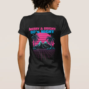 Camiseta Noche de los 80 'Merry & Bright' Retro Synthwave 