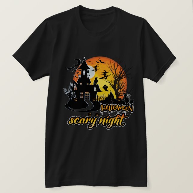 Camiseta Noche de miedo de Halloween (Anverso del diseño)