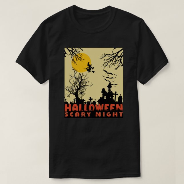 Camiseta Noche de miedo de Halloween (Diseño del anverso)