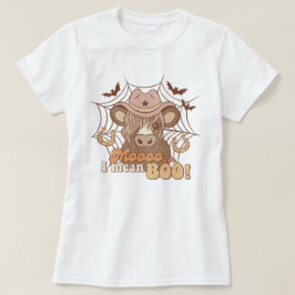 Camiseta Noche de moda occidental divertida de vaca Moo Boo