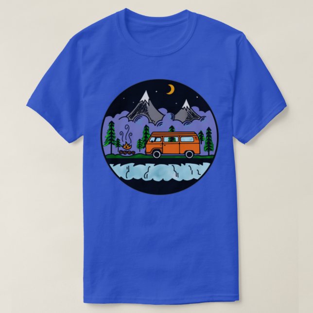 Camiseta noche de montaña Westfalia campervan (Diseño del anverso)