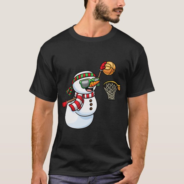 Camiseta Noche de Navidad para Navidades de partidos de bal (Anverso)