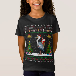 Camiseta Noche de pájaro de Heron feo regalo de Papá Noel