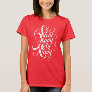 Camiseta Noche de paz, Noche santa Caligrafía Cristiana