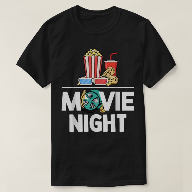 Camiseta Noche de películas Divertido bailando Popcorn Pick (Diseño del anverso)