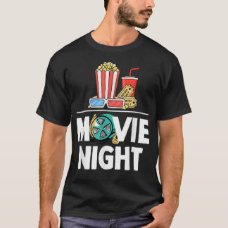 Camiseta Noche de películas Divertido bailando Popcorn Pick