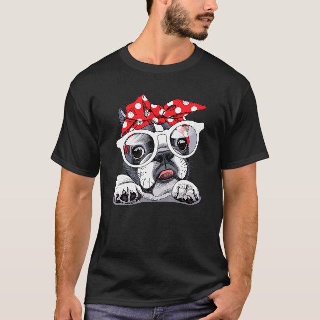 Camiseta Noche de perro toro francés Amor Papá Mamá Niño Ch (Anverso)