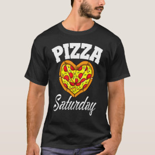 Camiseta Noche de Pizza del Sábado Pizza Comida Rápida