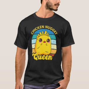 Camiseta Noche de pollo Reina Nug Vida Graciosa Pollo Nugge