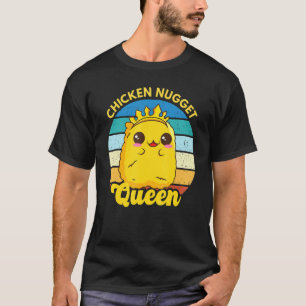 Camiseta Noche de pollo Reina Nug Vida Graciosa Pollo Nugge