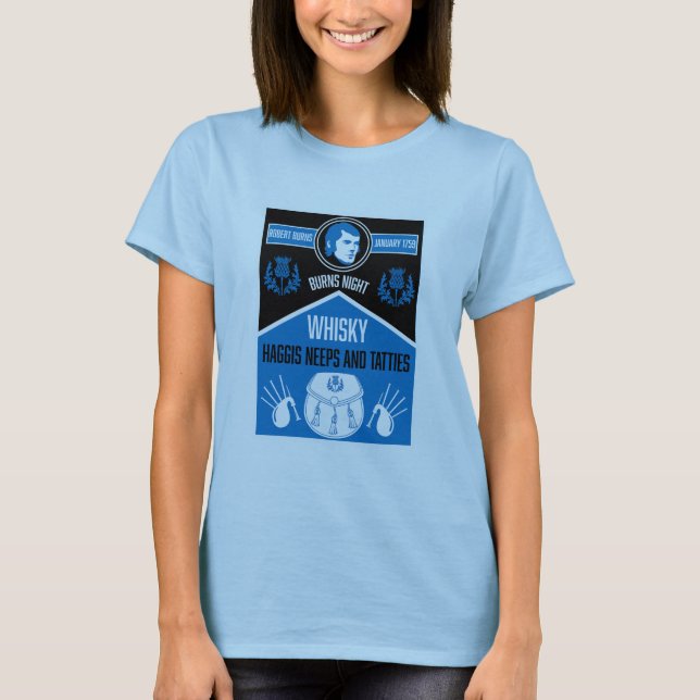 Camiseta Noche de quemaduras escocesa (Anverso)