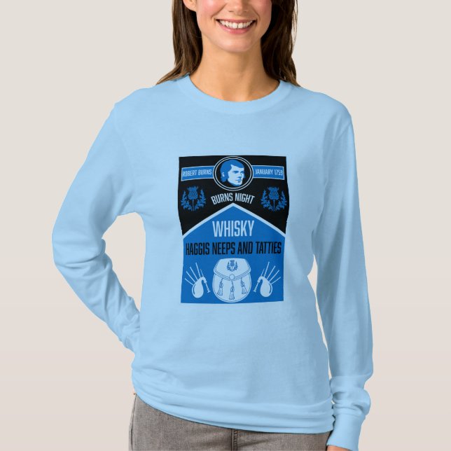 Camiseta Noche de quemaduras escocesa (Anverso)