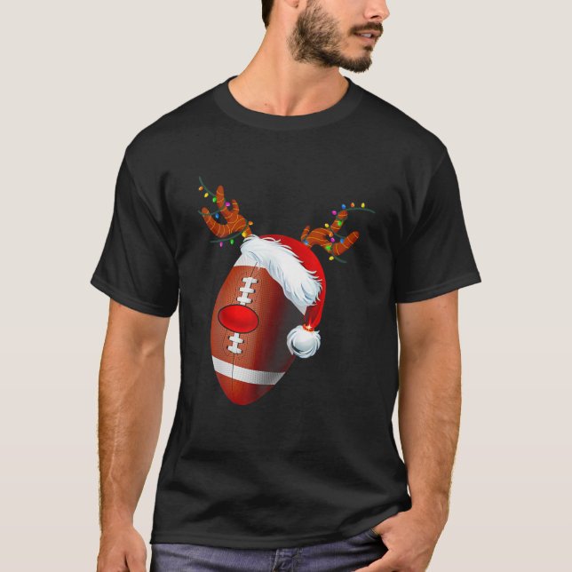 Camiseta Noche de renos alumbrado de Santa Claus Divertido  (Anverso)