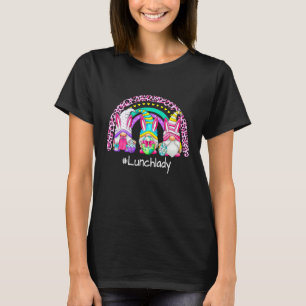 Camiseta Noche de Semana Santa Gnome Love Lunch Lady Rainbo