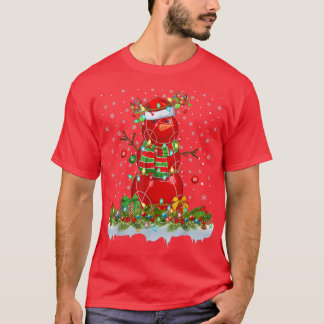 Camiseta Noche de Snowman Bocce Ball resalta la Navidad