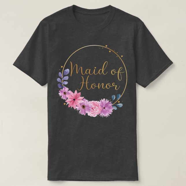 Camiseta Noche de soltero de mujer novia a ser flor azul (Diseño del anverso)