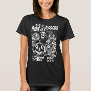 Camiseta Noche de Terror de Punk Antiguo Fantasmas Espeluzn