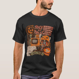 Camiseta Noche de Terror Halloween Esqueletos Alienígenas C