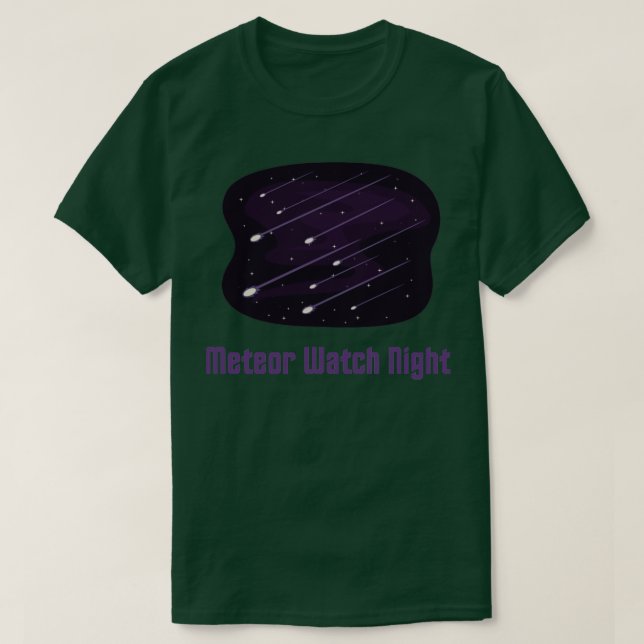 Camiseta Noche de vigilancia de meteorología (Diseño del anverso)