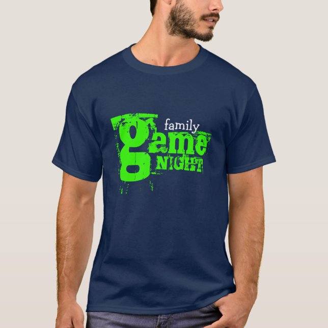 Camiseta noche del juego de la familia (Anverso)