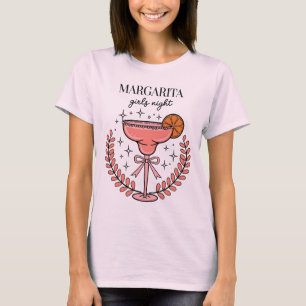 Camiseta Noche divertida de chicas Margarita Rosa