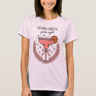 Camiseta Noche divertida de chicas Margarita Rosa