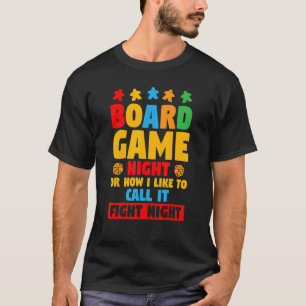 Camiseta Noche divertida de juegos de mesa o cómo me gusta