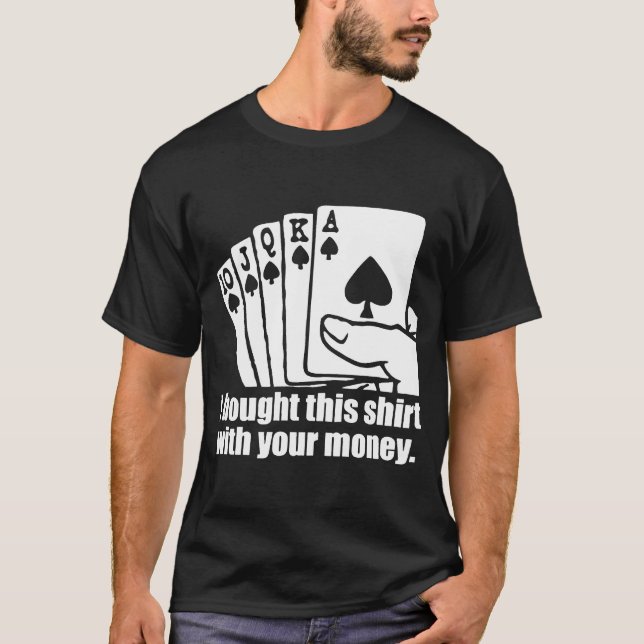 Camiseta Noche divertida del póker de Las Vegas del casino (Anverso)