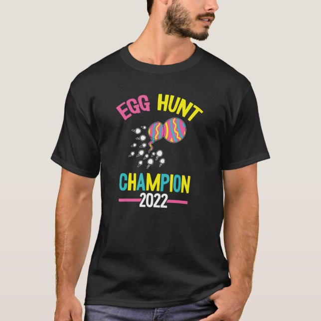 Camiseta Noche divertida para papá campeón de caza de huevo (Anverso)