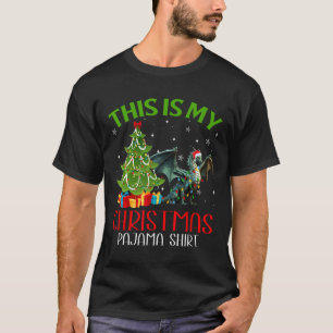Camiseta Noche divertida Santa Luces Esta Es Mi Dragón Navi
