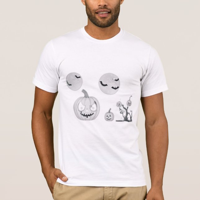 Camiseta "Noche embrujada: Horror diseño de camisetas" (Anverso)