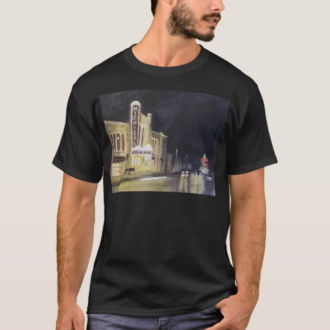 Camiseta Noche en el teatro de Michigan (Anverso)
