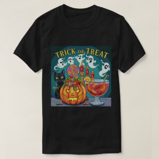 Camiseta Noche espeluznante de Halloween Árbol espeluznante