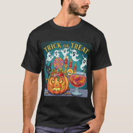 Camiseta Noche espeluznante de Halloween Árbol espeluznante