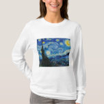 Camiseta Noche estrellada 1889 de Vincent van Gogh<br><div class="desc">Vincent Willem van Gogh (neerlandés: [ˈvɪ nsɛ nt ˈʋ laren ɱ v^^x] (escucha); [nota 1] 30 de marzo de 1853 - 29 de julio de 1890) fue un pintor postimpresionista holandés que se convirtió póstumamente en una de las figuras más famosas e influyentes de la historia del arte occidental. durante...</div>