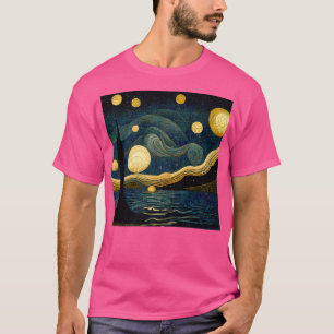 Camiseta Noche estrellada Art Deco Vincent van Gogh Art Pre