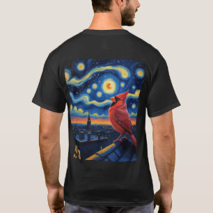 Camiseta Noche estrellada con cardenal del norte