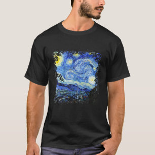 Camiseta Noche estrellada Cortada Por Vincent Van Gogh Fa