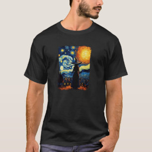Camiseta Noche estrellada de Brujas Halloween Van Gogh Aest